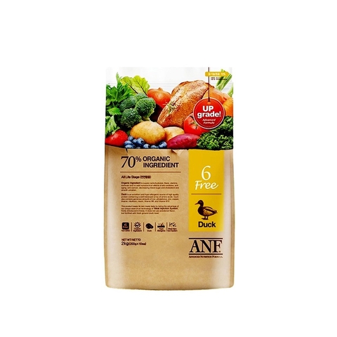 Thức Ăn Hạt Hữu Cơ Anf 6 Free Cho Chó - Bao 2Kg