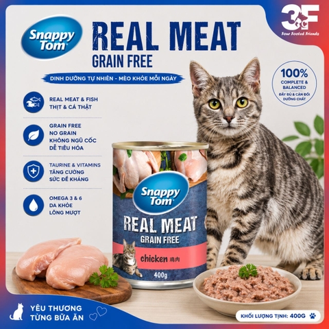 Pate cho mèo Snappy Tom - lon 400g |
