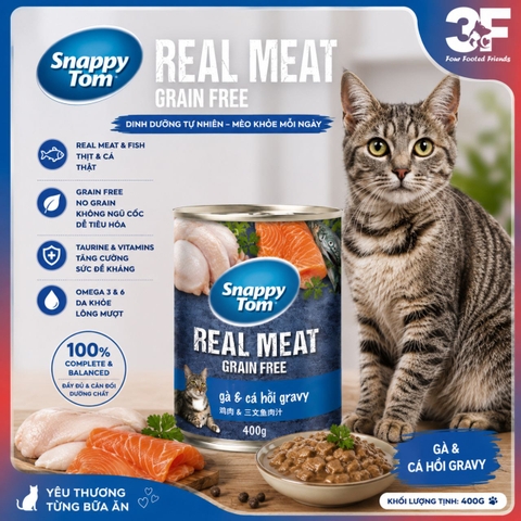 Pate cho mèo Snappy Tom - lon 400g |