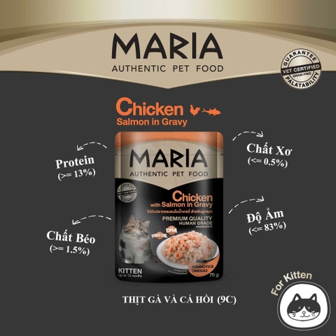 Pate Maria Cho Mèo Cao Cấp 70g Human Grade Nhập Khẩu Thái Lan - Grain Free, Hỗ Trợ Tiêu Hóa & Da Lông
