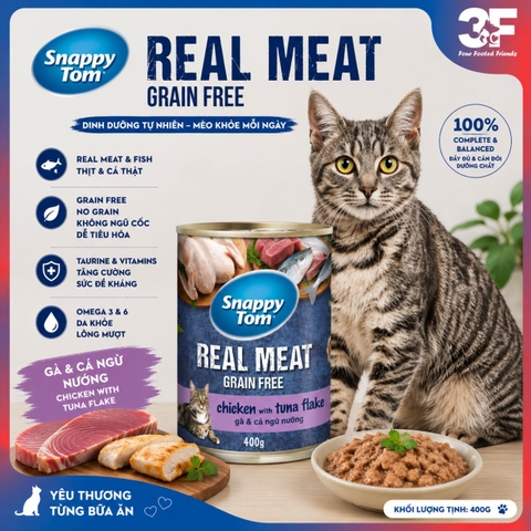 Pate cho mèo Snappy Tom - lon 400g |