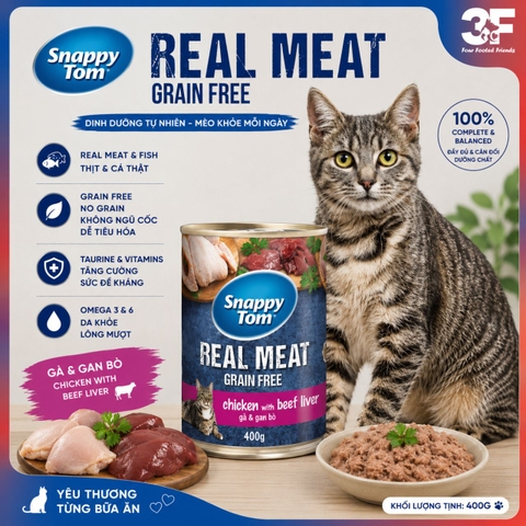 Pate cho mèo Snappy Tom - lon 400g |
