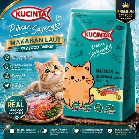 Hạt Kucinta Dành Cho Mèo Trưởng Thành - Túi chiết 1kg