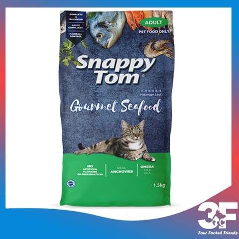 Thức Ăn Hạt Cho Mèo Snappy Tom - Bao 1,5 Kg |