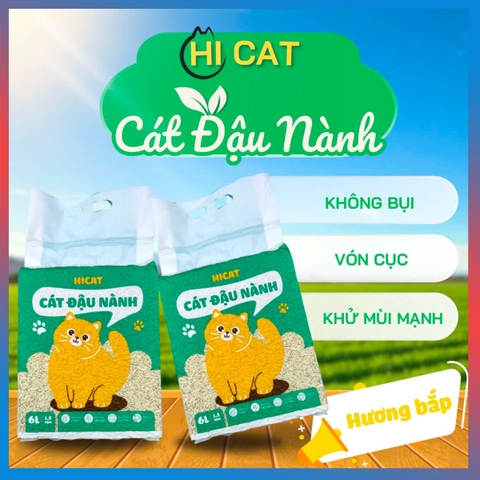 Cát Vệ Sinh Đậu Nành HICAT - 6L/2kg