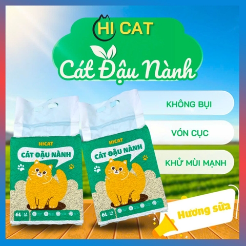 Cát Vệ Sinh Đậu Nành HICAT - 6L/2kg