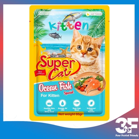 Pate Super Cat Dành Cho Mèo Con Và Mèo Trưởng Thành Gói 85gr