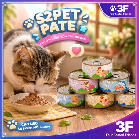 Thức ăn ướt cho mèo - S2PET PATE - Lon 85g