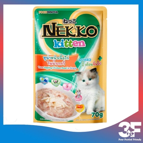 Pate Nekko Kitten Cho Mèo Con Từ Khi Cai Sữa Đến 12 Tháng Tuổi Gói 70Gr