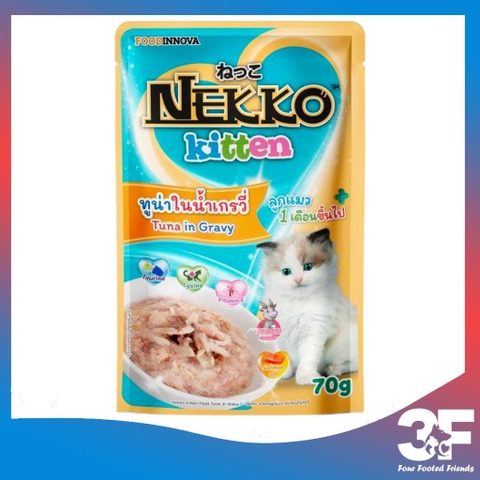 Pate Nekko Kitten Cho Mèo Con Từ Khi Cai Sữa Đến 12 Tháng Tuổi Gói 70Gr