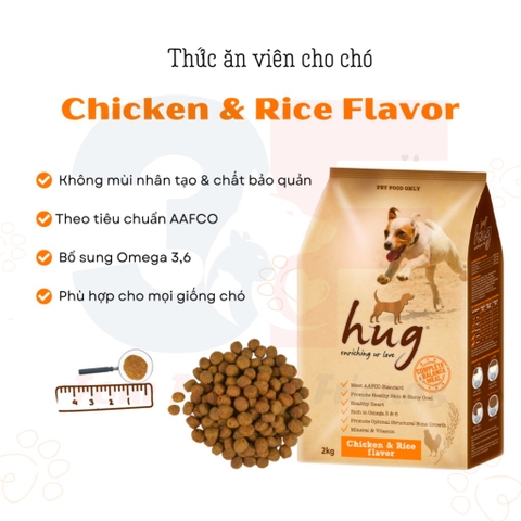Thức Ăn Hạt Hug Dành Cho Chó Bao 2Kg