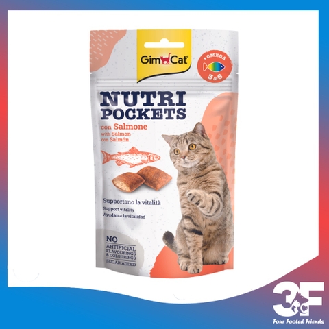 Bánh Snack Gimcat Nutri Pockets Mèo Có Nhân Gói