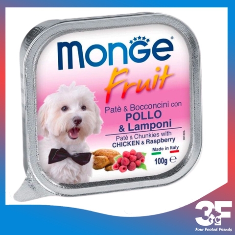 Pate Thức Ăn Ướt Monge Fruit Cho Chó Mọi Lứa Tuổi - Hộp 100gr