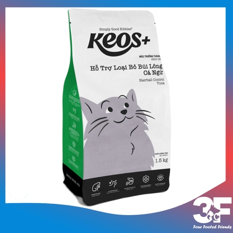 [1.5kg] Thức Ăn Hạt Cho Mèo Mọi Lứa Tuổi Keos