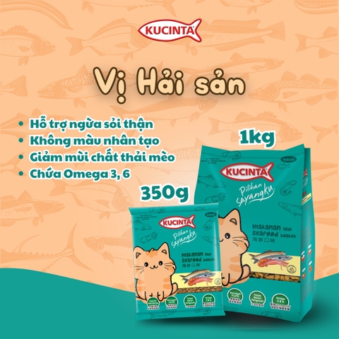 Hạt Kucinta Dành Cho Mèo Trưởng Thành Gói Nhỏ Tiện Lợi