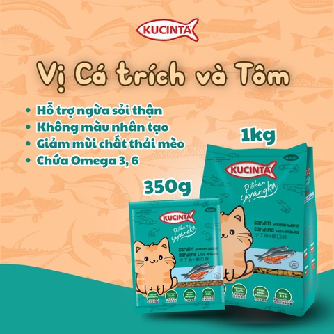 Hạt Kucinta Dành Cho Mèo Trưởng Thành Gói Nhỏ Tiện Lợi