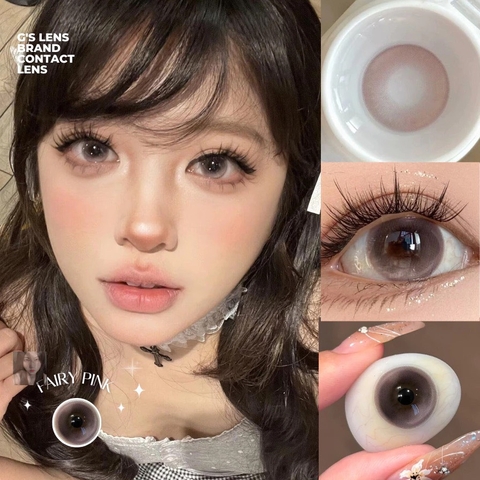 Kính áp tròng 6 tháng FAIRY PINK màu hồng ngọc sáng tây giãn tròng vừa GTRENDY - MC38