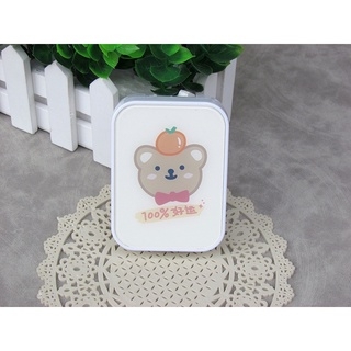 Khay Gương Đôi Gấu Thỏ - Case Đựng Lens