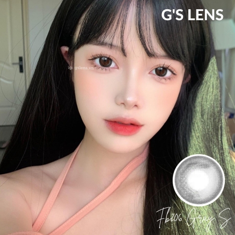 Kính Áp Tròng Xám Tự Nhiên Trăng Khuyết Moonlight Giãn Ít Size S 14.2mm Có 0 Đến 6 Độ Cận Lệch Độ Fb206 Gray