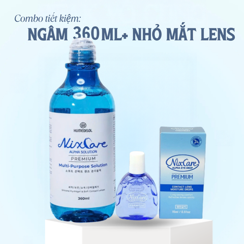 Combo ngâm Nixcare 360ml+nhỏ mắt Nixcare