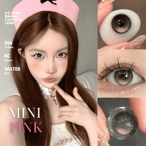 Kính áp tròng 6 tháng MINI PINK màu hồng sáng tây giãn tròng nhỏ GTRENDY - MCK1
