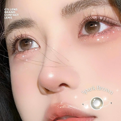 Kính áp tròng 6 tháng SPARK BROWN màu nâu sáng tây giãn tròng nhỏ GTRENDY - MC38