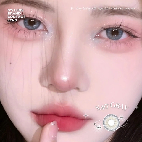 Kính áp tròng 6 tháng X471 GRAY màu xám sáng tây giãn tròng nhỏ GTRENDY - MC38