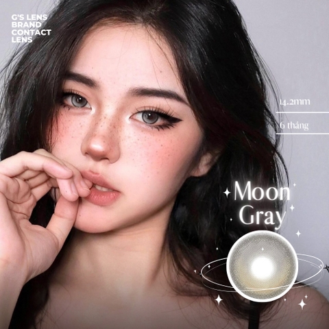 Kính áp tròng 6 tháng MOON GRAY màu xám sáng tây giãn tròng nhỏ GTRENDY - MC38
