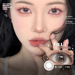 Kính áp tròng 6 tháng FILL BROWN màu nâu trong tự nhiên giãn tròng nhỏ GTRENDY - AL Color 38