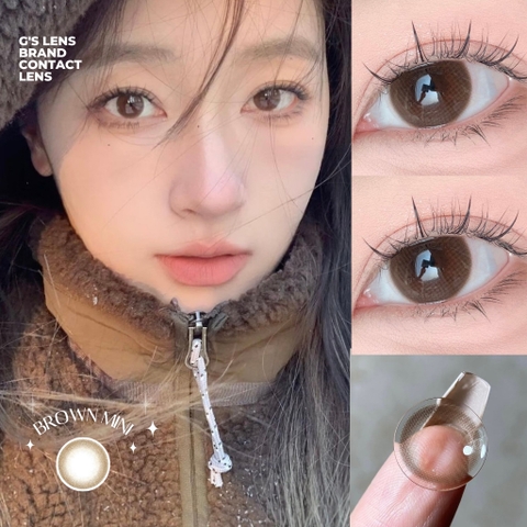 Kính áp tròng 6 tháng BROWN MINI màu nâu tự nhiên giãn tròng nhỏ GTRENDY - AL Color 38
