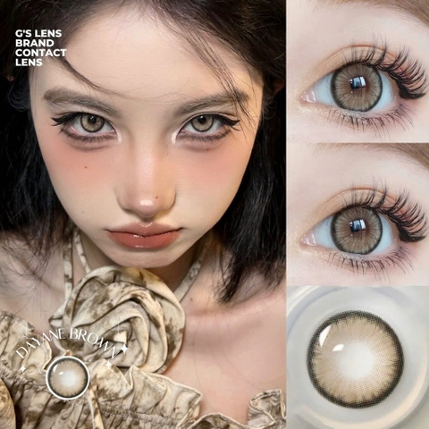 Kính áp tròng 6 tháng DAYANE BROWN màu nâu sáng tây giãn tròng nhỏ GTRENDY - MC38