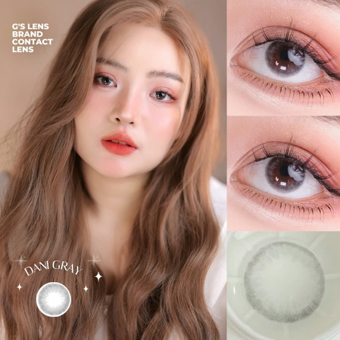 Kính áp tròng 6 tháng DANI GRAY màu xám tự nhiên giãn tròng nhỏ GTRENDY - MC38