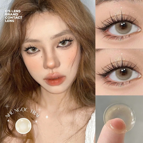 Kính áp tròng 6 tháng OCEAN BROWN màu nâu sáng tây giãn tròng nhỏ GTRENDY - MCK1