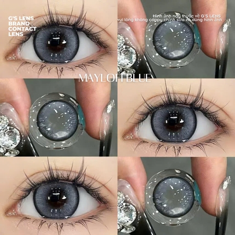 Kính áp tròng 6 tháng MAYLOFI BLUE màu xanh dương sáng tây giãn tròng vừa GTRENDY - MC38
