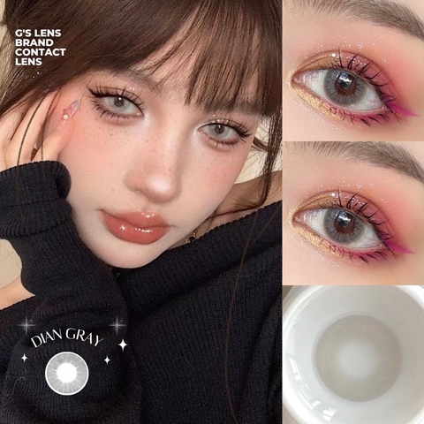 Kính áp tròng 6 tháng DIAN GRAY màu xám sáng tây giãn tròng nhỏ GTRENDY - MC38