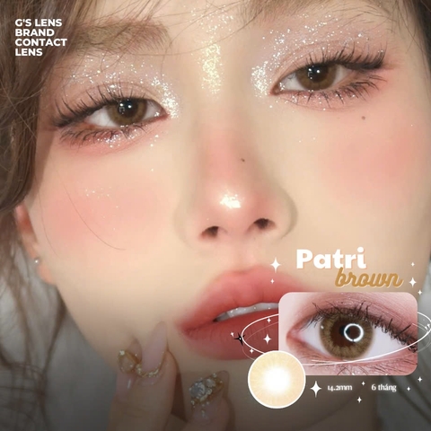 Kính áp tròng 6 tháng PATRI BROWN màu nâu tự nhiên không giãn tròng GTRENDY - MC38