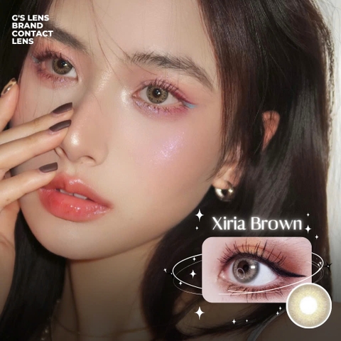 Kính áp tròng 6 tháng XIRIA BROWN màu nâu sáng tây giãn tròng nhỏ GTRENDY - MC38