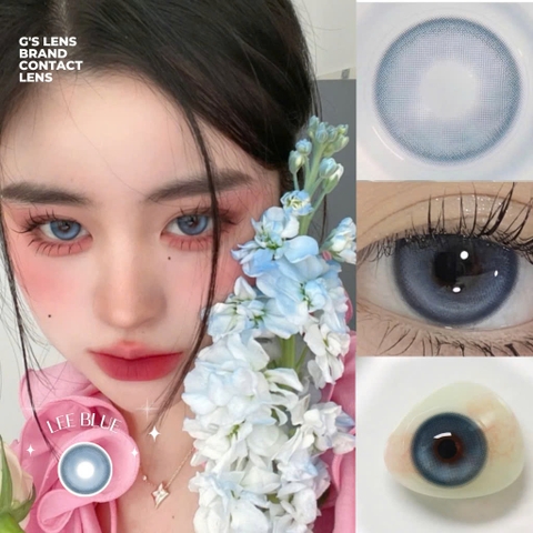 Kính áp tròng 6 tháng LEE BLUE màu xanh dương sáng tây giãn tròng vừa GTRENDY - MCK1