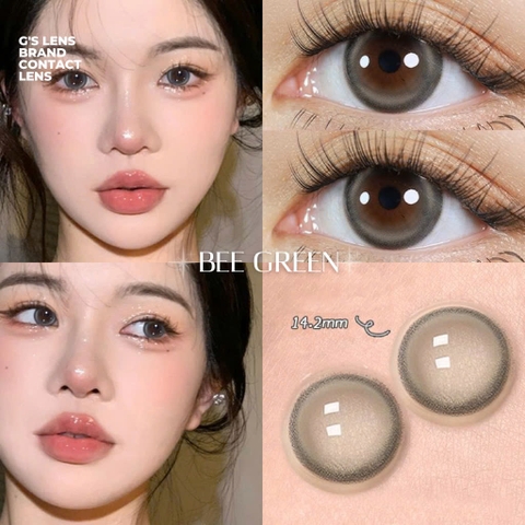 Kính áp tròng 6 tháng BEE GREEN màu xanh lá tây sáng giãn tròng nhỏ GTRENDY - MCK1