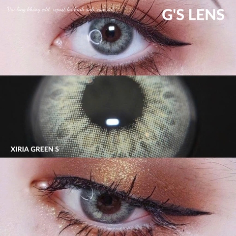 Kính áp tròng 6 tháng XIRIA GREEN màu xanh lá sáng tây giãn tròng nhỏ GTRENDY - MC38