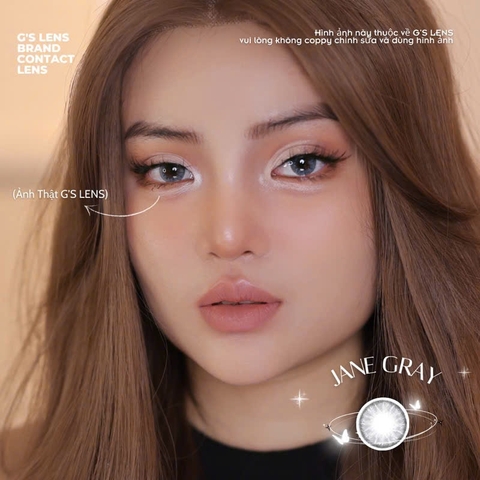 Kính áp tròng 6 tháng JANE GRAY màu xám sáng tây giãn tròng nhỏ GTRENDY - MC38