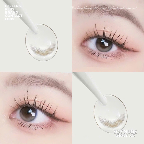 Kính áp tròng 6 tháng SOY NUDE GRAY màu xám tự nhiên không giãn tròng