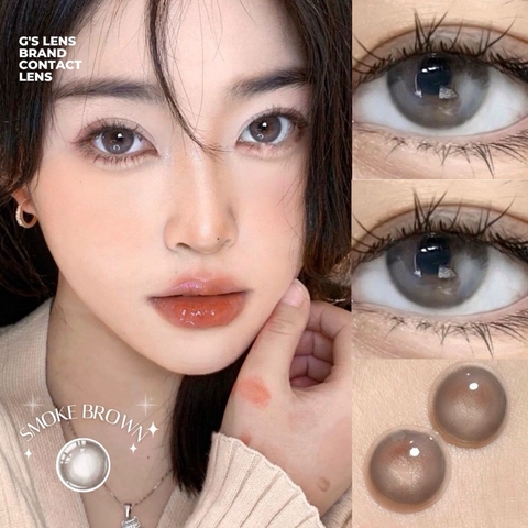 Kính áp tròng 6 tháng SMOKE BROWN màu nâu khói sáng tây giãn tròng nhỏ GTRENDY - AL Color 38