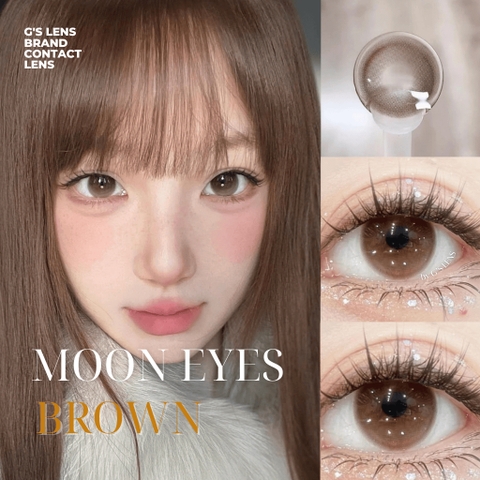 Kính áp tròng 6 tháng MOON EYES BROWN tự nhiên giãn tròng nhỏ BABIEE - BABIEE