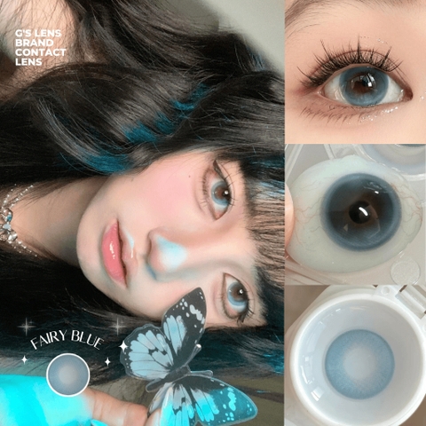 Kính áp tròng 6 tháng FAIRY BLUE màu xanh dương sáng tây giãn tròng vừa GTRENDY - MC38