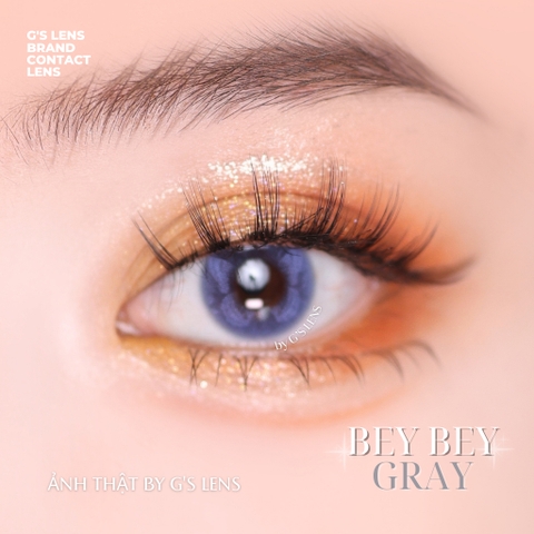 Kính áp tròng 6 tháng BEY BEY GRAY màu xám xanh tây sáng giãn tròng nhỏ GTRENDY