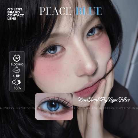 Kính áp tròng 6 tháng PEACE BLUE màu xanh sáng tây giãn tròng nhỏ GTRENDY - MCK1
