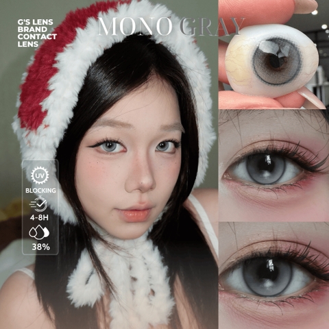 Kính áp tròng 6 tháng MONO GRAY màu xám sáng tây giãn tròng nhỏ GTRENDY - MC38