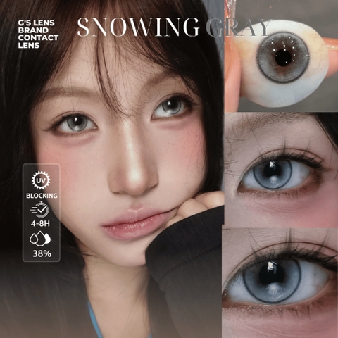 Kính áp tròng 6 tháng SNOWING GRAY màu xám sáng tây giãn tròng nhỏ GTRENDY - MCK1