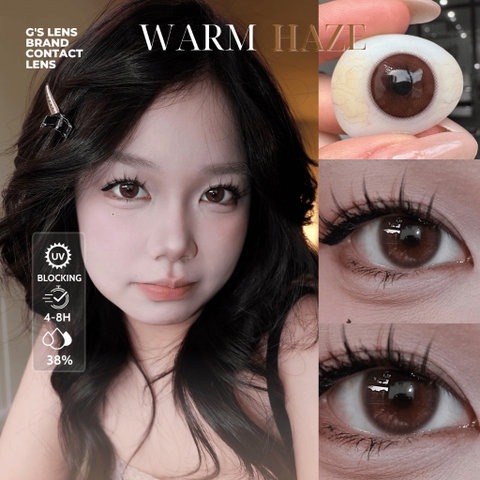 Kính áp tròng 6 tháng WARM HAZE màu choco tự nhiên giãn tròng nhỏ GTRENDY - MCK1